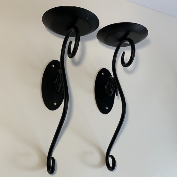 PartyLite Accents Partylite Black Wrought Iron Wall Candle Holder